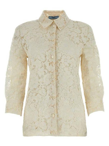 Shirt P408HS00014F4 F0018 White - PRADA - BALAAN 1