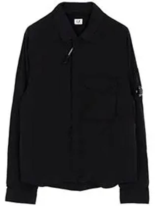 Chrome-R Zip-Up Over Long Sleeve Shirt Black - CP COMPANY - BALAAN 6