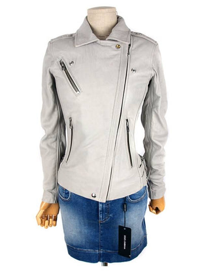 WP09 61 AB012 GRY06 Biker leather jacket light gray - IRO - BALAAN 2