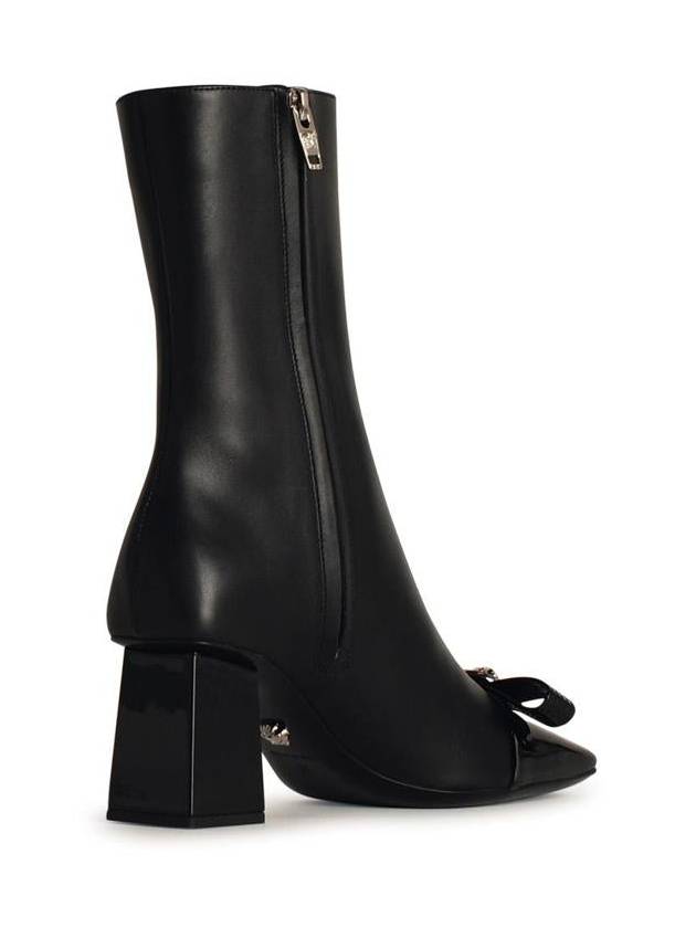 Versace Black Leather Ankle Boots - VERSACE - BALAAN 3