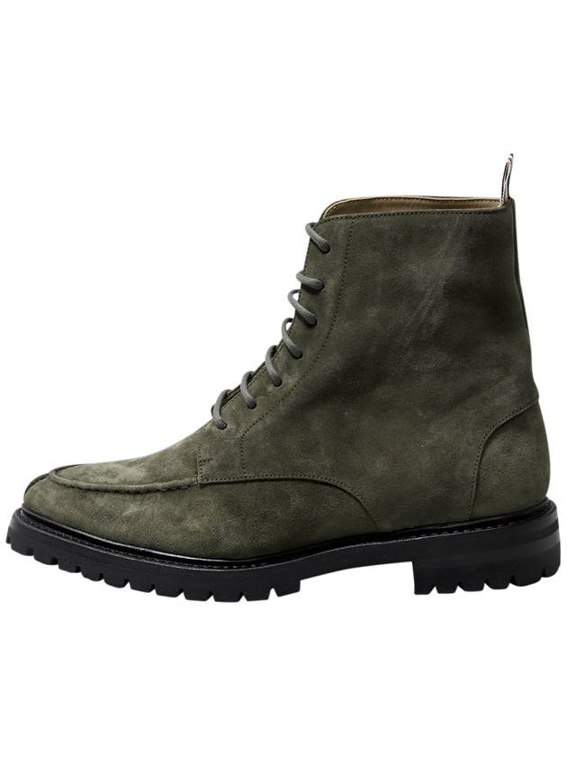 Classic Calf Commando Sole Apron Stitch Ankle Boots Dark Green - THOM BROWNE - BALAAN 3