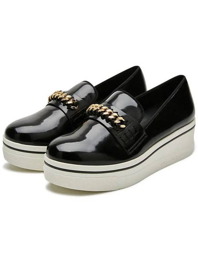 Gold Bold Chain Platform Loafers Black - STELLA MCCARTNEY - BALAAN 2