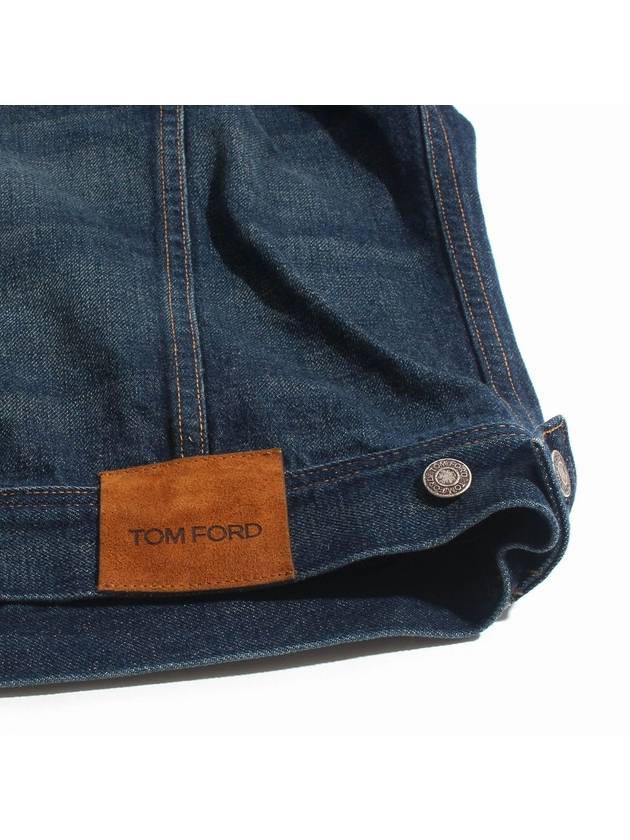 Cotton Denim Jacket Blue - TOM FORD - BALAAN 6