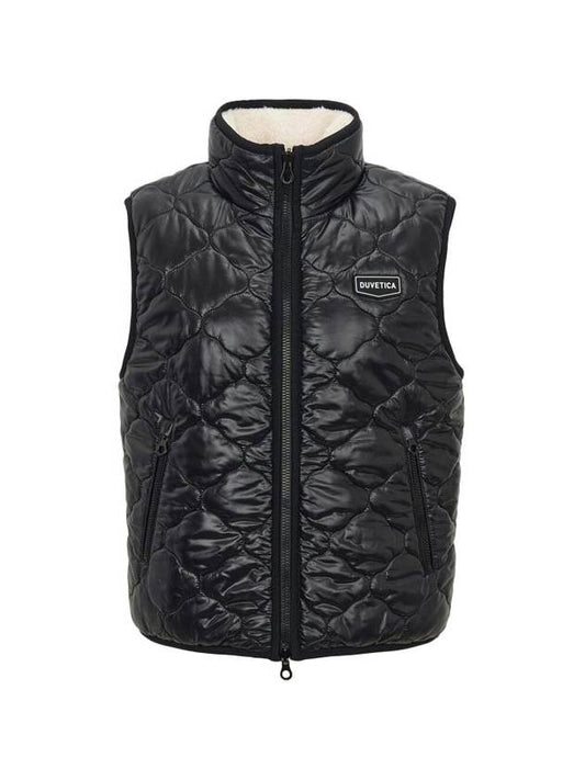 GRUMIUM logo reversible padded vest VDDV25436K0001 BKL - DUVETICA - BALAAN 1