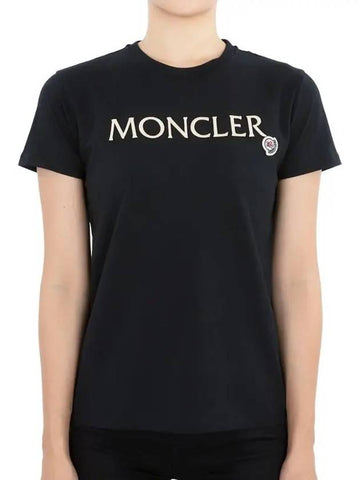 Kids Infant Embroidered Logo Short Sleeve Black 8C00006 83907 999 12 14A Adults can wear - MONCLER - BALAAN 1