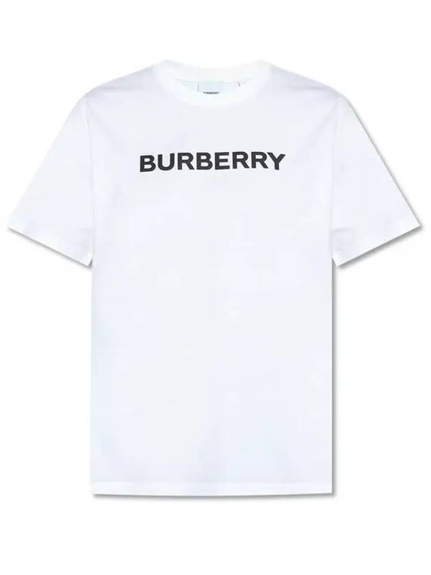 Logo Print Cotton Short Sleeve T-Shirt White - BURBERRY - BALAAN 2