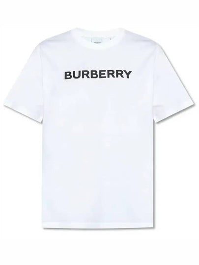 Logo Print Cotton Short Sleeve T-Shirt White - BURBERRY - BALAAN 2