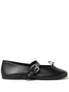 buckle leather ballerina shoes 5F210EF005070 - MIU MIU - BALAAN 1