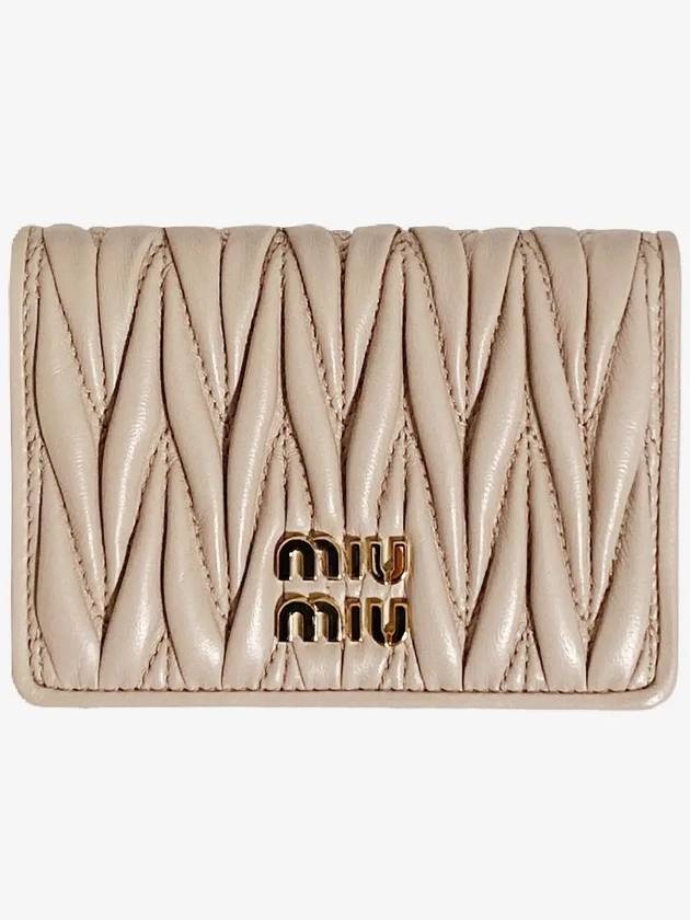 Matelasse Nappa Leather Card Wallet Pink - MIU MIU - BALAAN 2