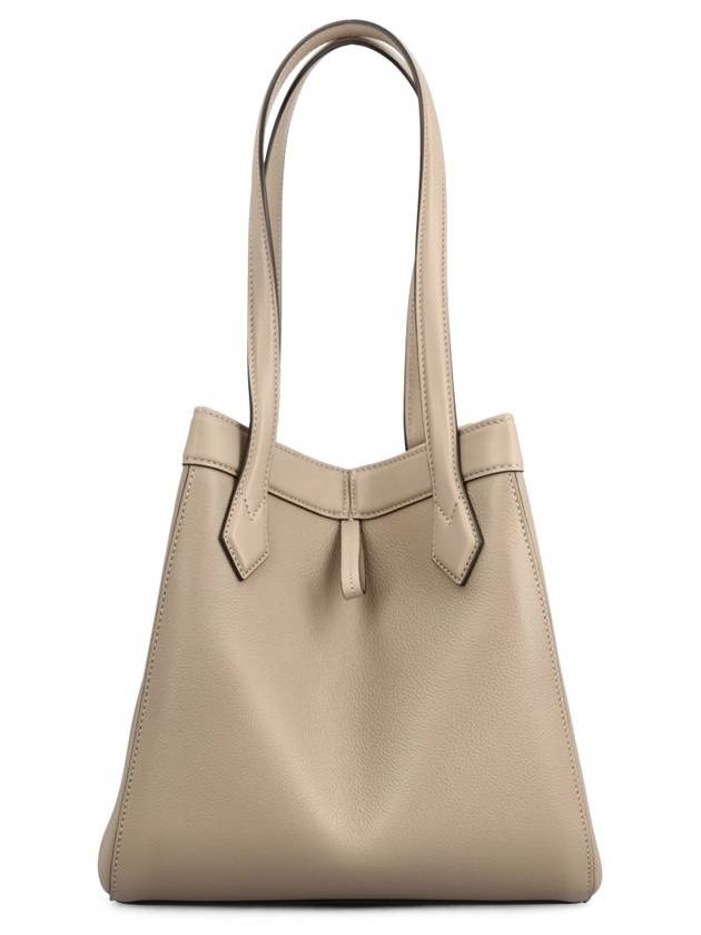 Origami Medium Leather Tote Bag Dove Grey - FENDI - BALAAN 3