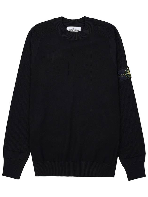 Compass Motif Knit Top Black - STONE ISLAND - BALAAN 9