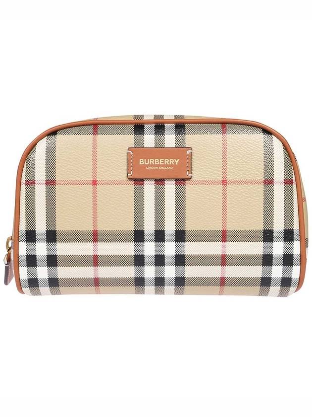 Check Travel Small Pouch Bag Beige - BURBERRY - BALAAN 2