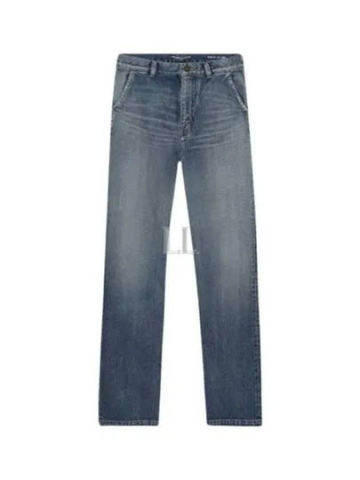 Women's Jane High Waist Straight Jeans Blue - SAINT LAURENT - BALAAN 2