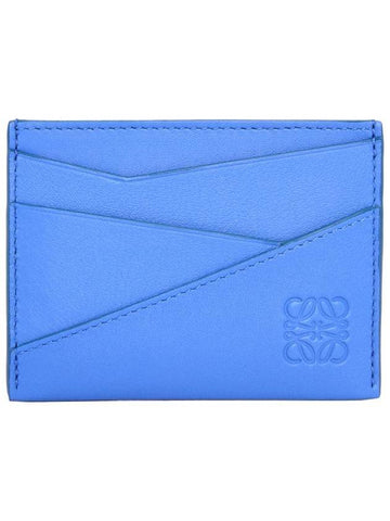 Puzzle Edge Plain Classic Calfskin Card Wallet Blue - LOEWE - BALAAN 1