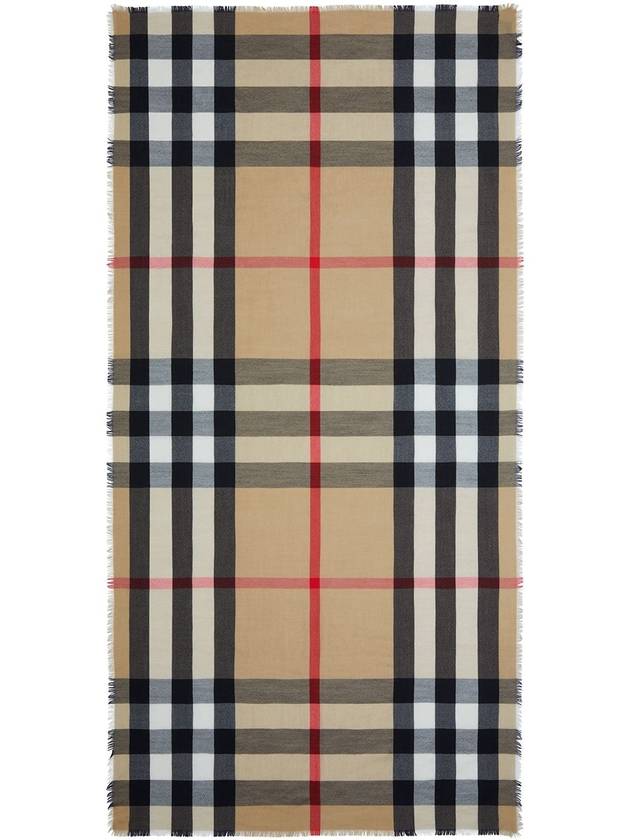 Lightweight Check Cashmere Scarf Beige - BURBERRY - BALAAN 12