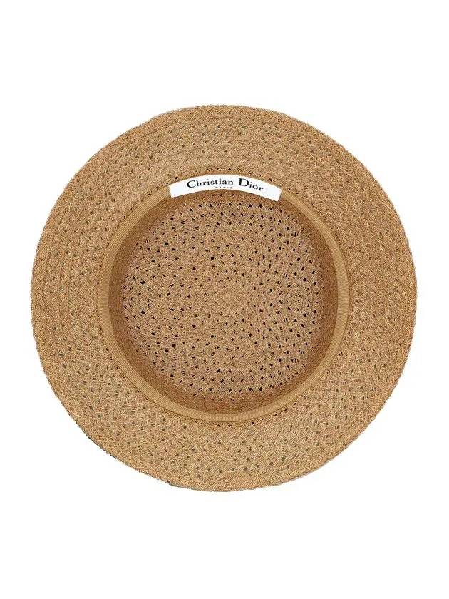 D Bobby Embroidered Band Bucket Hat Natural Straw - DIOR - BALAAN 6