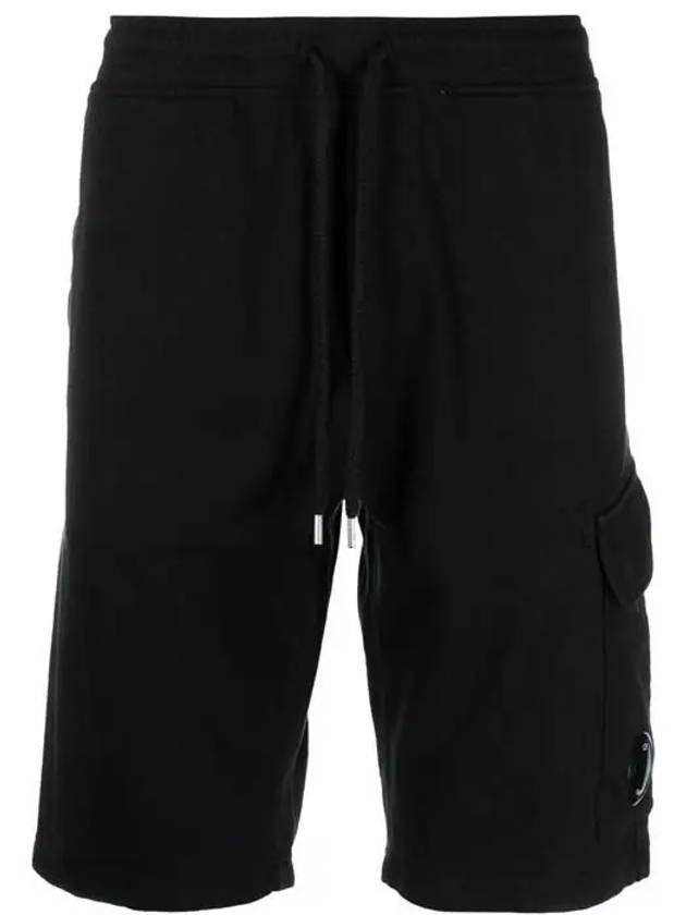 Bermuda Regular Fit Cargo Shorts Black - CP COMPANY - BALAAN 2