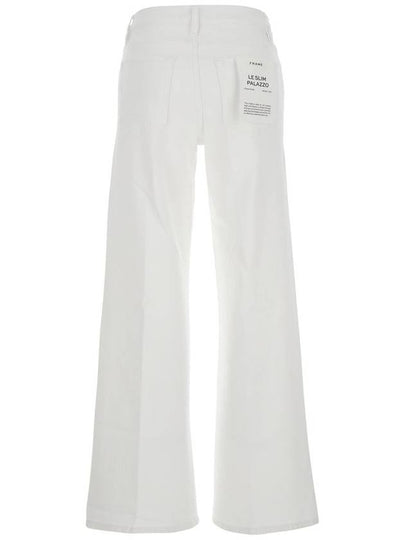 'Le Slim Palazzo' White Five Pocket Pants In Cotton Woman - FRAME - BALAAN 2