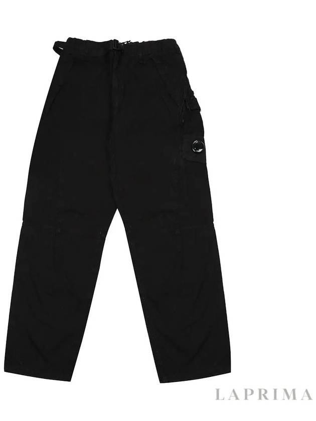 Batic Utility Straight Pants Black - CP COMPANY - BALAAN 9