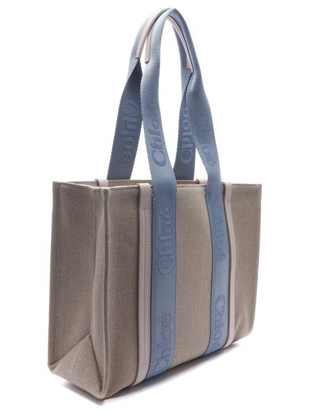 Woody Medium Tote Bag Blue - CHLOE - BALAAN 4