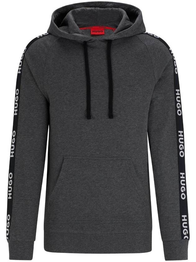 Logo Tape Hoodie Grey - HUGO BOSS - BALAAN 1