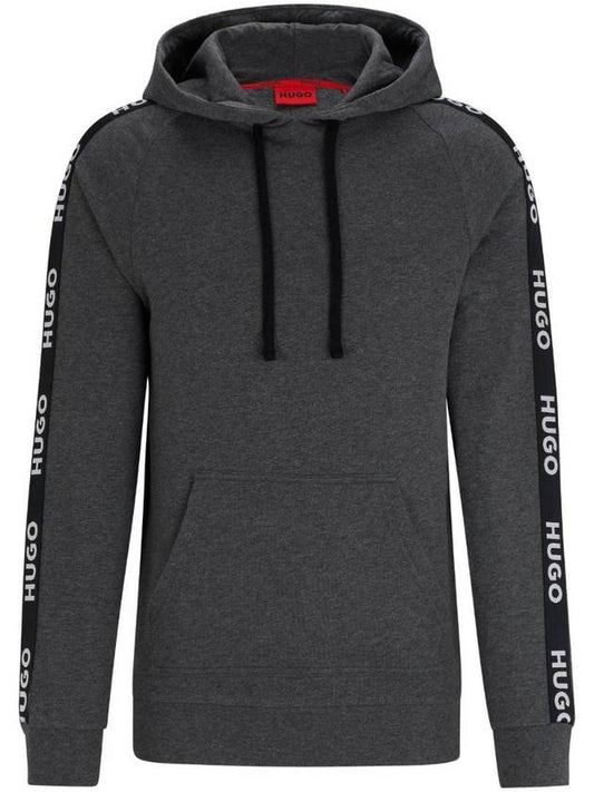 Logo Tape Hoodie Grey - HUGO BOSS - BALAAN 1