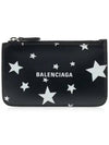 Stars And Moon Print Card Wallet Black - BALENCIAGA - BALAAN 1