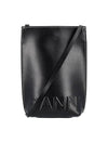 Logo Stitch Mini Cross Bag Black - GANNI - BALAAN 1