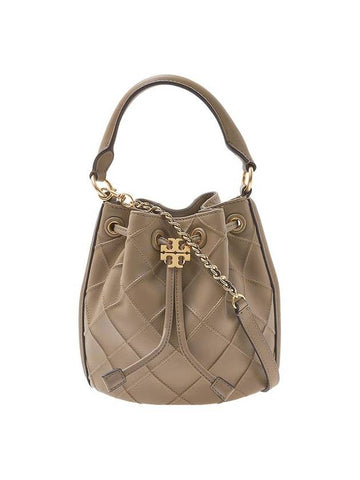 Fleming Soft Bucket Bag Beige - TORY BURCH - BALAAN.