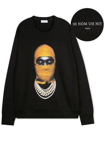 Men's Mask Print Black Sweatshirt NUW20212 009 - IH NOM UH NIT - BALAAN 1