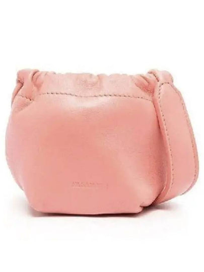 Dumpling Mini Drawstring Lambskin Leather Cross Bag Pink - JIL SANDER - BALAAN 2