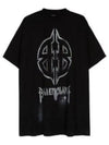 Metal BB Stencil Cotton Short Sleeve T-Shirt Black - BALENCIAGA - BALAAN 2