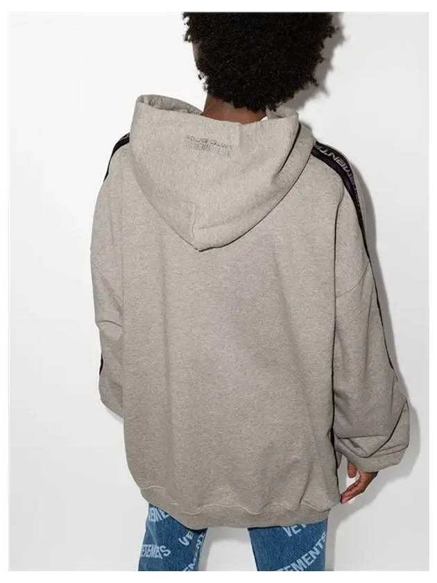 Logo Taping Hoodie Grey - VETEMENTS - BALAAN 4