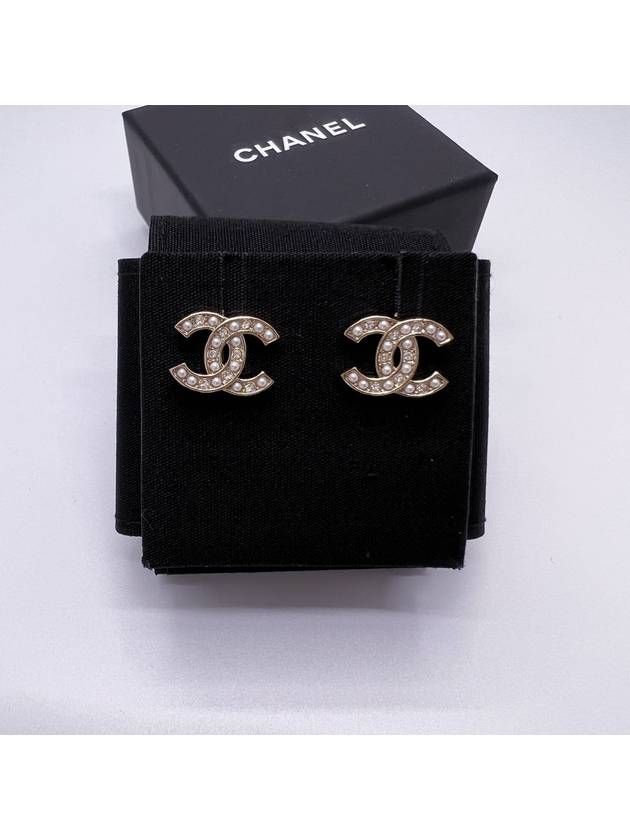 Earrings CC logo pearl crystal gold ABB771 - CHANEL - BALAAN 8