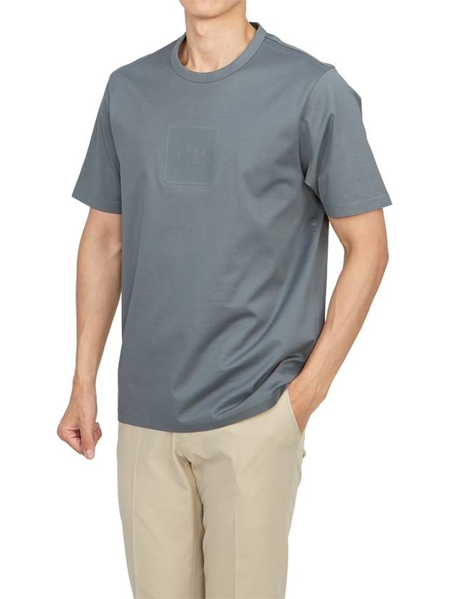 Metropolis Series Mercerized Jersey Logo Badge Short Sleeve T-Shirt Grey - CP COMPANY - BALAAN 5