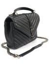 428056 Black Lambskin Monogram Matelasse Silver Collage Medium 2WAY - SAINT LAURENT - BALAAN 3