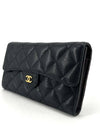 Classic caviar gold flap long wallet - CHANEL - BALAAN 3