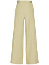 Cotton Twill Wide Pants Travertine - BOTTEGA VENETA - BALAAN 1