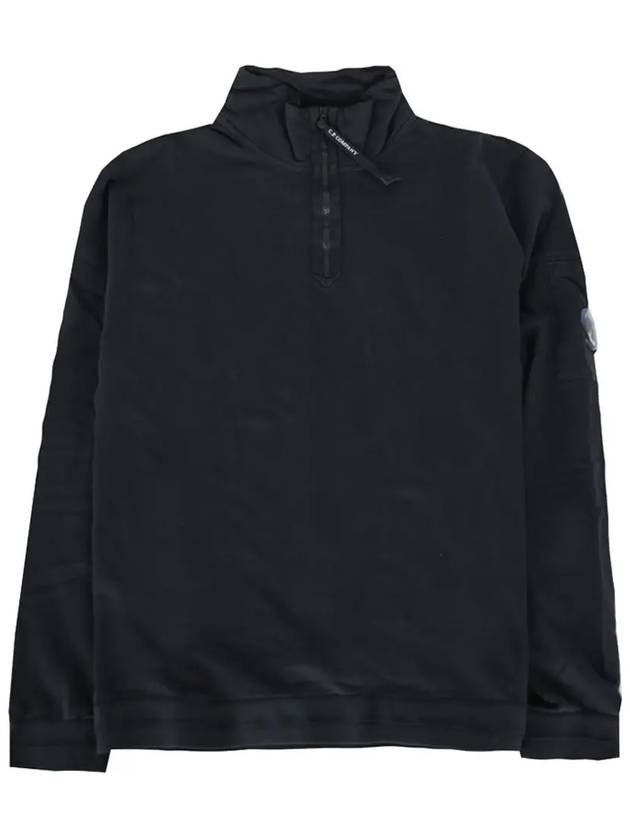 Lens Wappen Half Zip Sweatshirt Black - CP COMPANY - BALAAN 2