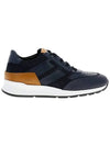 Allacciato Leather Low-Top Sneakers Navy - TOD'S - BALAAN 1