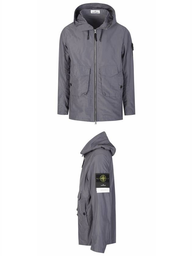 Wappen Patch Micro Reps Hooded Jacket Charcoal - STONE ISLAND - BALAAN 5