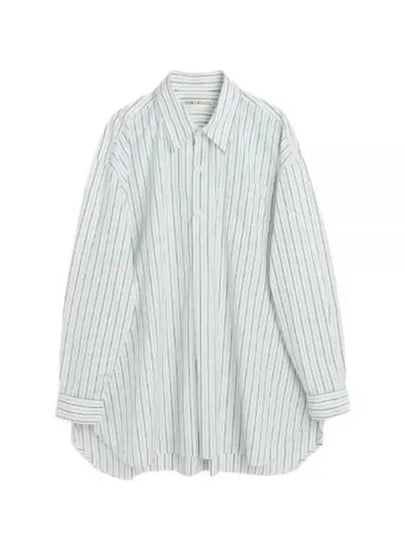 Popover Stripe Long Sleeve Shirt White - OUR LEGACY - BALAAN 2