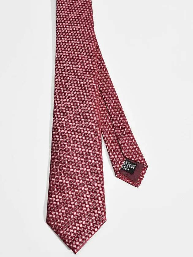 Square Dot Silk Tie Red - EMPORIO ARMANI - BALAAN 4