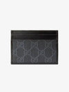 Interlocking G Detail House Logo Card Wallet Black - GUCCI - BALAAN 3