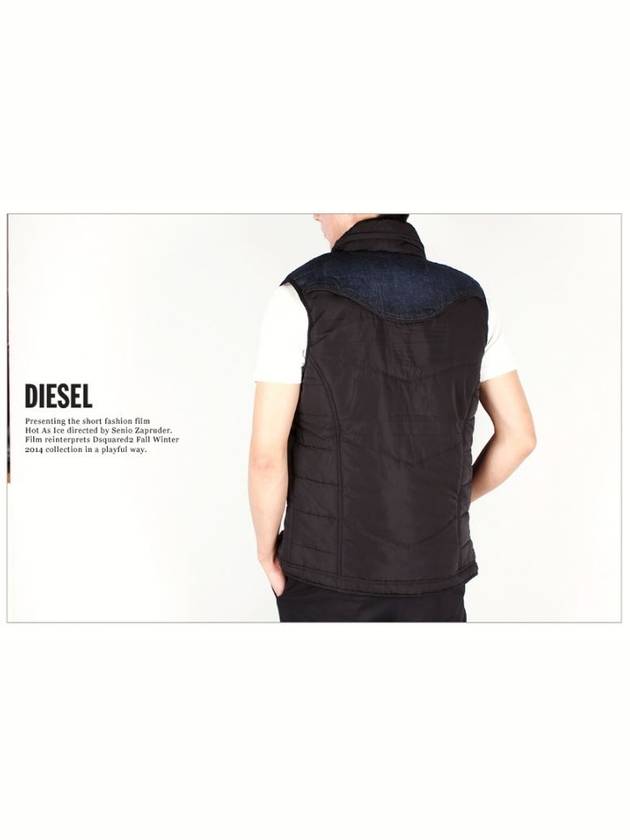 Men WEMIL denim washing color combination vest 900 - DIESEL - BALAAN 4