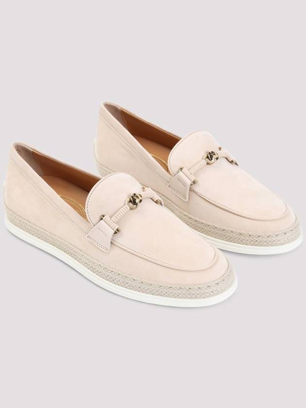 T-Ring Suede Loafers Beige - TOD'S - BALAAN 4