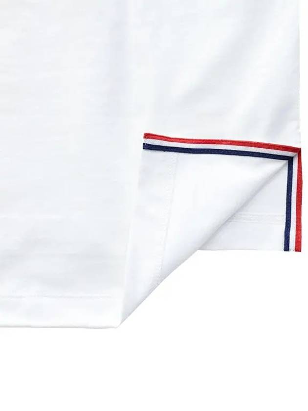 Men's Side Slit Relaxed Short Sleeve T-Shirt White - THOM BROWNE - BALAAN 9