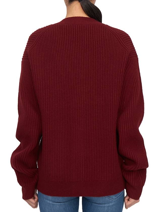 Flock Flower Patch Pocket Cardigan Red - JW ANDERSON - BALAAN 6