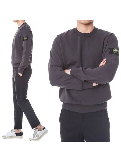 Wappen Patch Crew Neck Sweatshirt Charcoal - STONE ISLAND - BALAAN 2