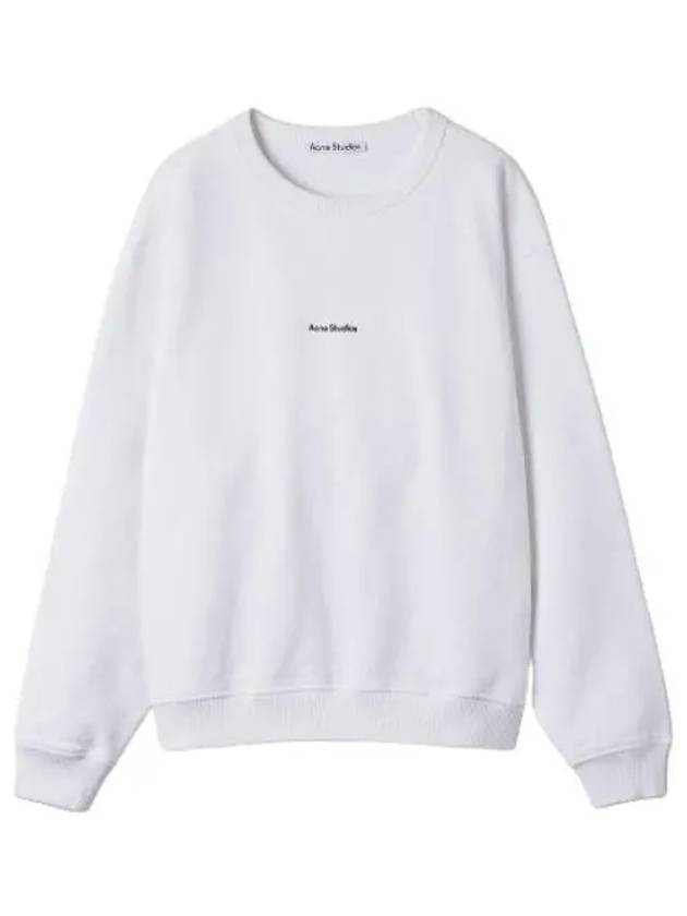 Logo Sweatshirt Optic White T Shirt - ACNE STUDIOS - BALAAN 1